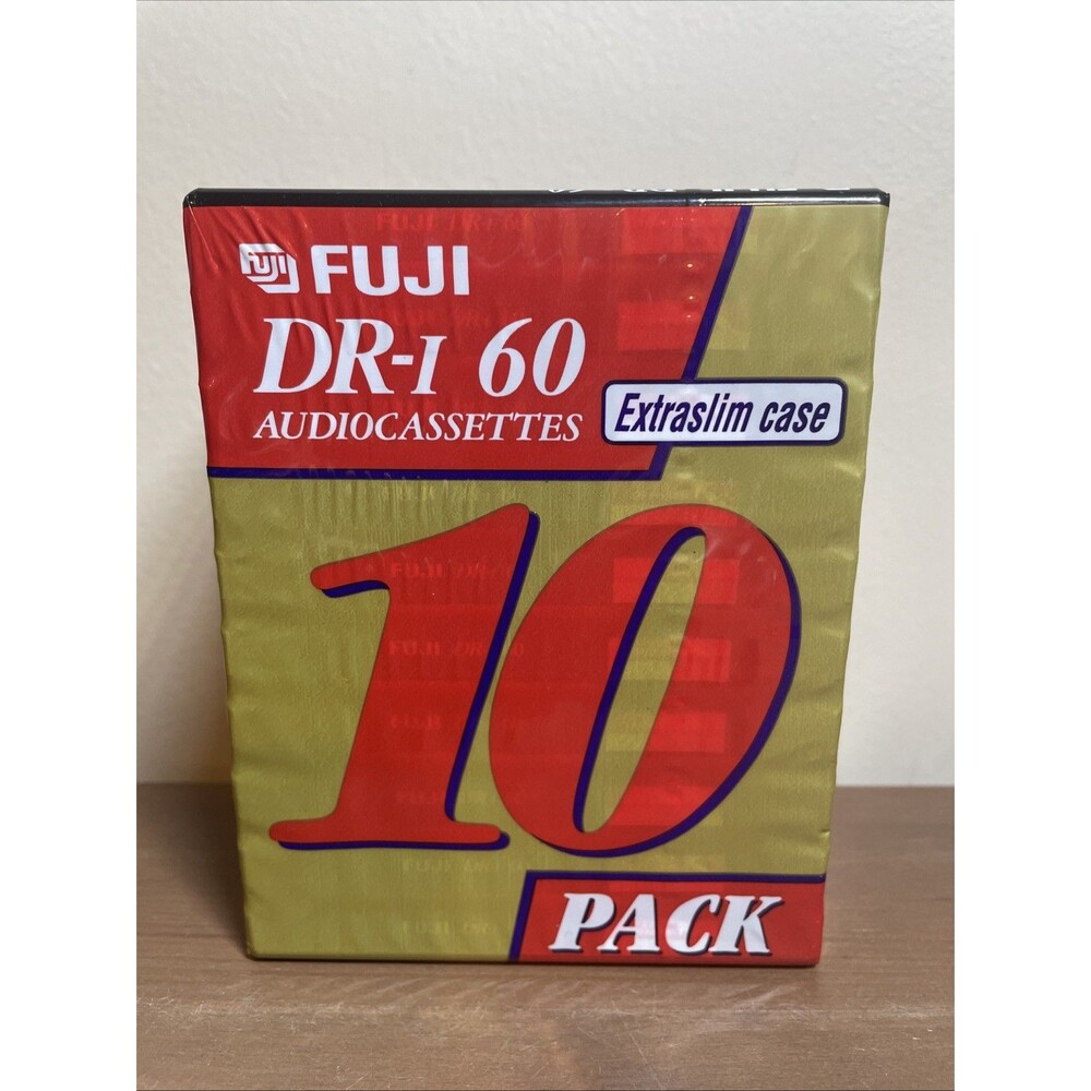 Audio Cassette Blank FUJI DR-I  60 Minute  Tapes 10 Pack Type I Extraslim Case
